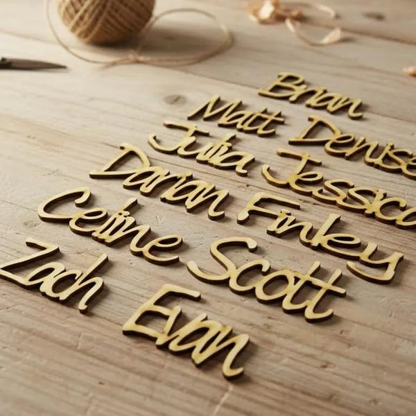 Birch Wood Place Cards – Elegant Laser Cut Wedding and Event Decor