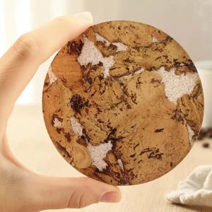 Lot de 5 sous-verres ronds en liège - Des sous-verres élégants pour la maison et les fêtes