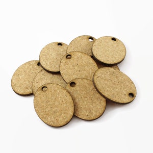 Pack of 10 DIY cork tags. Oval shape tags. Blank tags. Natural cork tags. Diy tags. DIY tags for wedding. Cork tags. Blank cork tags. Tags. image 7
