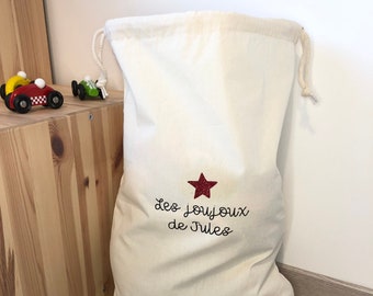 Sac à  jouets en tissus à personnaliser