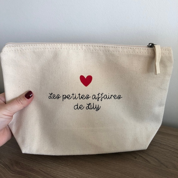 Trousse de toilette personnalisée avec un prénom ou un message