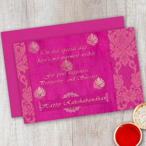 Afdrukbare Rakshabandhan-kaart met envelopsjabloon, Rakhi-kaart, DIY Rakshabandhan-kaart, DIY-envelop, voor broer voor zus Instant Download.