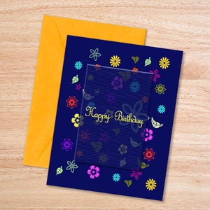 Blumen wünschen, alles Gute zum Geburtstag Grußkarte, druckbare Geburtstagsgrüße, sofort Download, schöne Geburtstagskarte