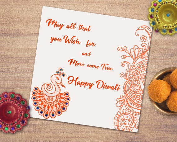Happy Diwali Printable Greetingsdiwali Cards Indian Etsy Happy Diwali Printable Greetingsdiwali Cards Indian Etsy