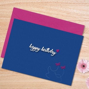 PRINTABLE Happy Birthday Card, Birthday Greetings, Little Heart Birthday Card, Digital Download