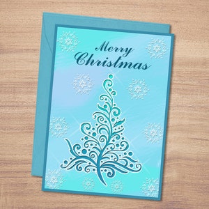 Merry Christmas Greetings, Printable Christmas Card,Christmas Wish , Christmas Greeting Card,Instant Download,Pastel Blue Christmas Card