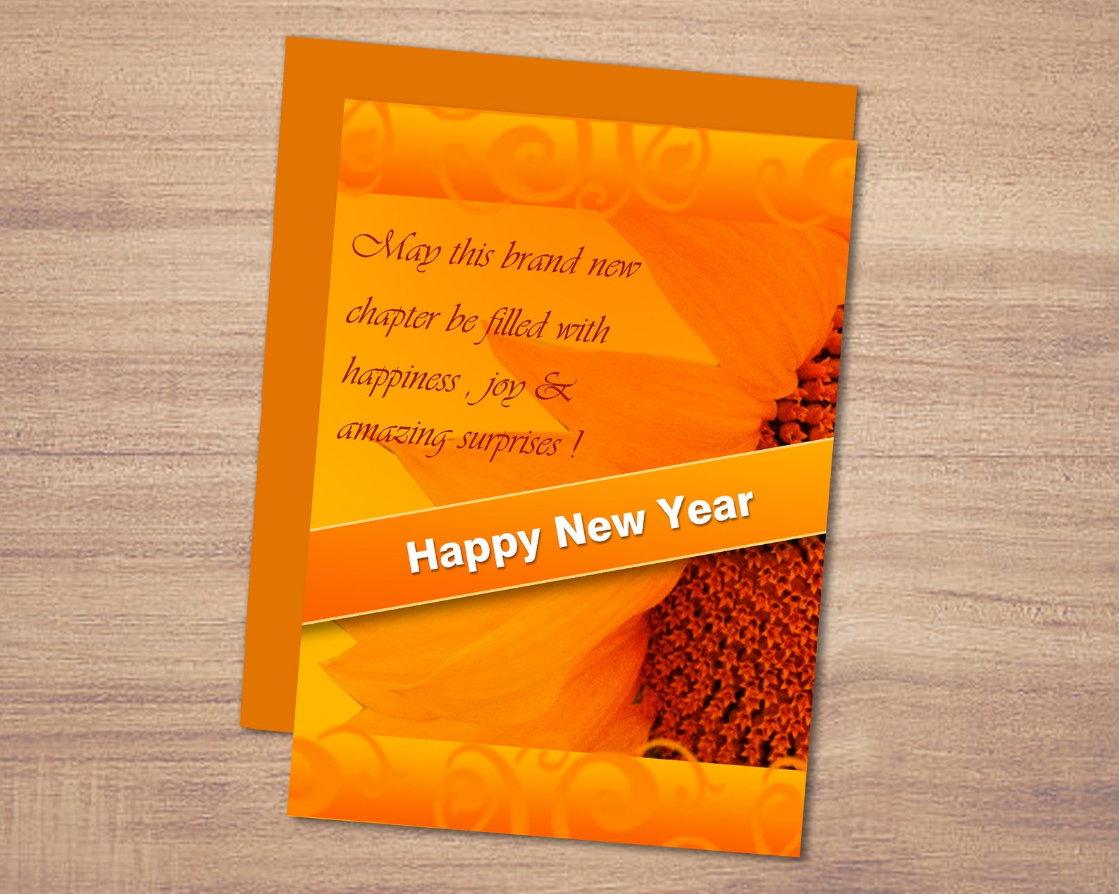 Happy New Year Greeting Card, Printable New Year Card, Newyear Wish ...