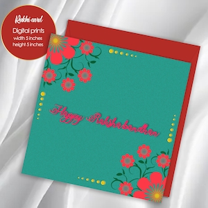 Printable Raksha Bandhan Card, Happy Raksha Bandhan,For Brother,For Sister, Instant Download