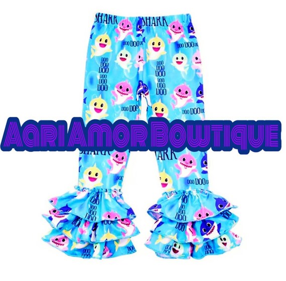 baby shark ruffle pants