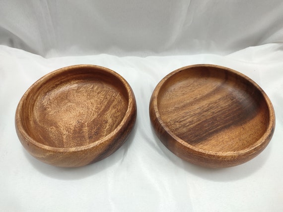  Set of 4 Wooden Bowls for Crafting - Unfinished Wood Dish  Blanks - DIY Home Decor - Handmade Wooden Craft Bowl Set - Wood Paint Craft  Kit