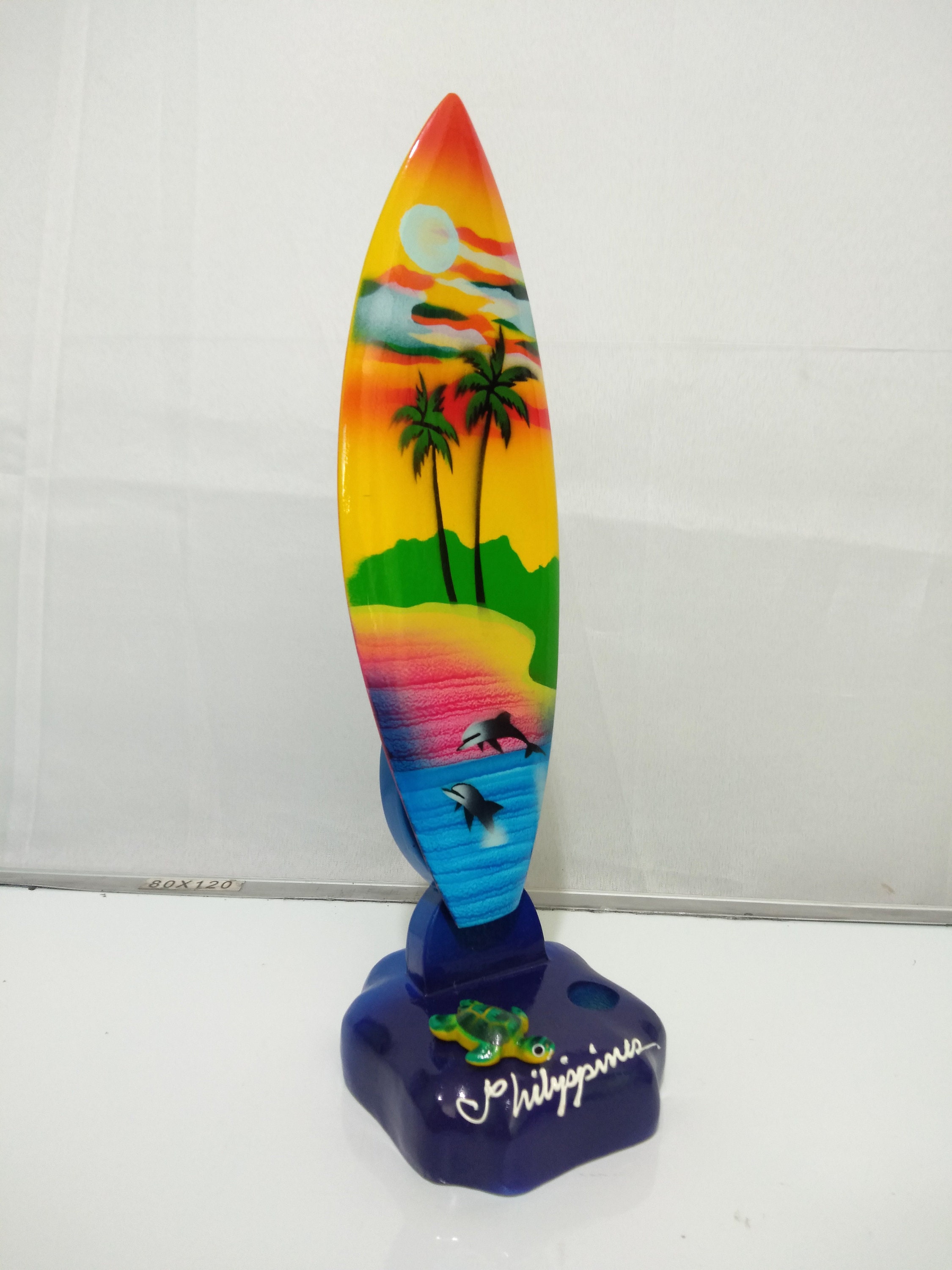 native Anemoon vis Menselijk ras Wooden Surf Board Figurine With Pen Holder Made in - Etsy Norway