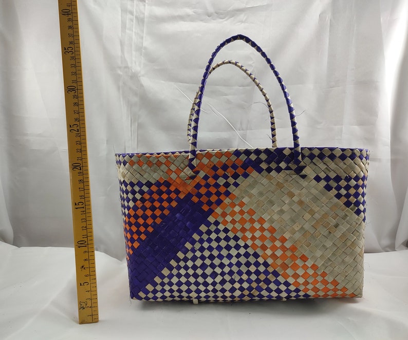 Pretty Bayong Bag Made in Philippines Handwoven Buri Bag Etsy UK