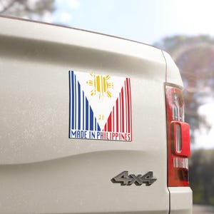 Made in Philippines Flag Barcode Car Magnet, Philippine Flag Car Magnet, Filipino Gift, Gift for Mom, Gift for Filipina Mom, Philippine Art