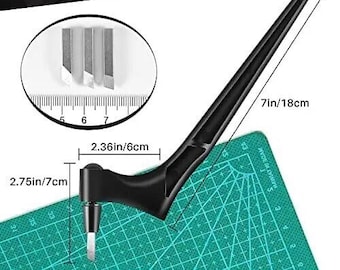 360 Degree Rotating tungsten carbide Blade Paper Cutter with 3 Replacement Blade - DIY Art Craft Cutting Tools