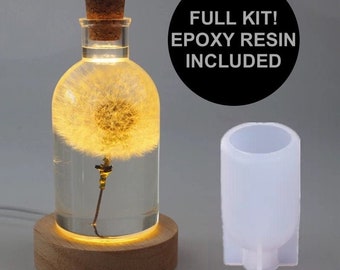 DIY Resin Night Light Complete Kit - Resin Included - Make Your Own Lamp - Bottle Shape