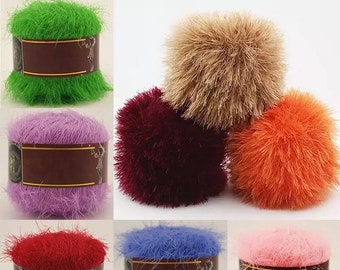 Super Soft Fluffy Yarn - 50g Knitting Yarn - 21 Colours