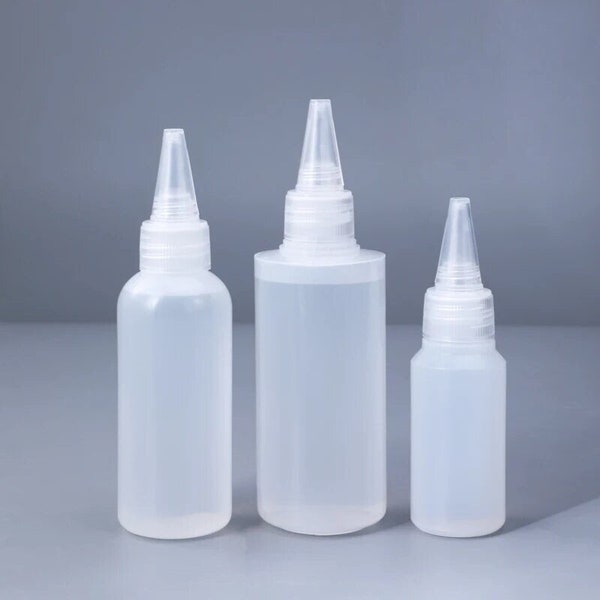 Plastic Squeeze Bottles with Cap - Arts and Crafts Squeeze Bottle - Splatter painting - Glue Bottle - Paint Bottle - Tie Dye Bottle