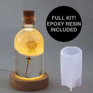 DIY Resin Night Light Complete Kit - Resin Included - Make Your Own Lamp - Bottle Shape