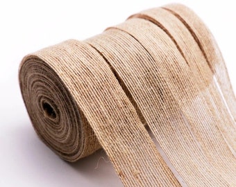 Ruban de toile de jute naturelle 5 yards - décoration de fête de mariage - fourniture de fabrication de chapeaux - décoration vintage DIY