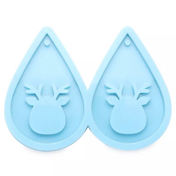 Reindeer Keyring or Earring Silicone Mould #2 - Mould for Epoxy Resin Castings