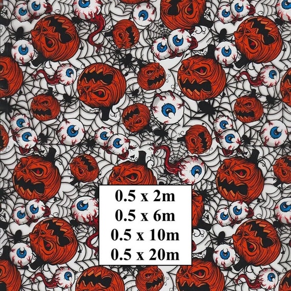 Hydrographic Water Transfer Film - Hydrographic dipping - Water Dipping Film - Hydro Dipping Print Pumpkins & Eye Balls