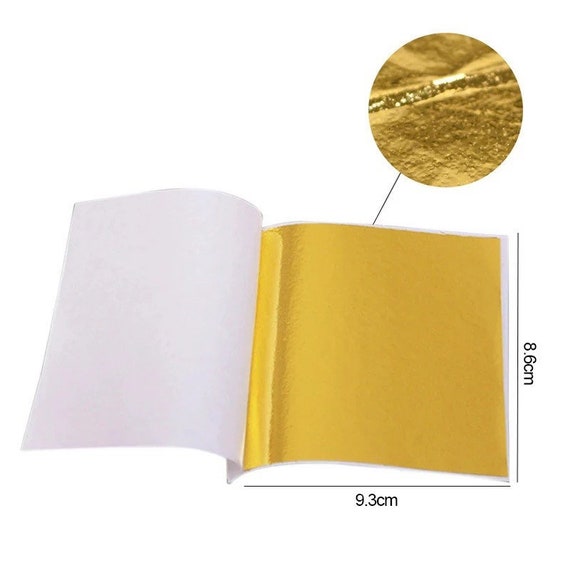 100/200 Sheets Imitation Gold, Silver - Foil Paper Leaf - DIY Art Craft Metallic Paper - Birthday Party