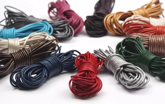 1.5mm, 5M Leather Cord - Jewelry Making Cord - 9 Colours