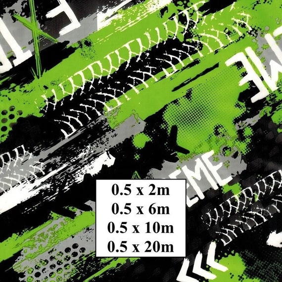 Hydrographic Water Transfer Film - Hydrographic dipping - Water Dipping Film - Hydro Dipping Print Extreme Green