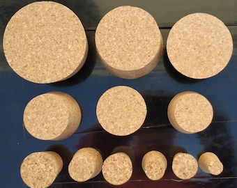 Cork Lid for Terrarium or Glass Bottle - Craft cork Lid of Multiple Sizes