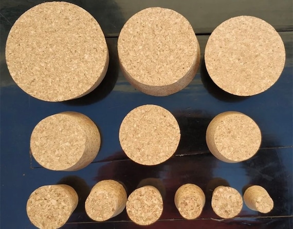 Cork Lid for Terrarium or Glass Bottle - Craft cork Lid of Multiple Sizes