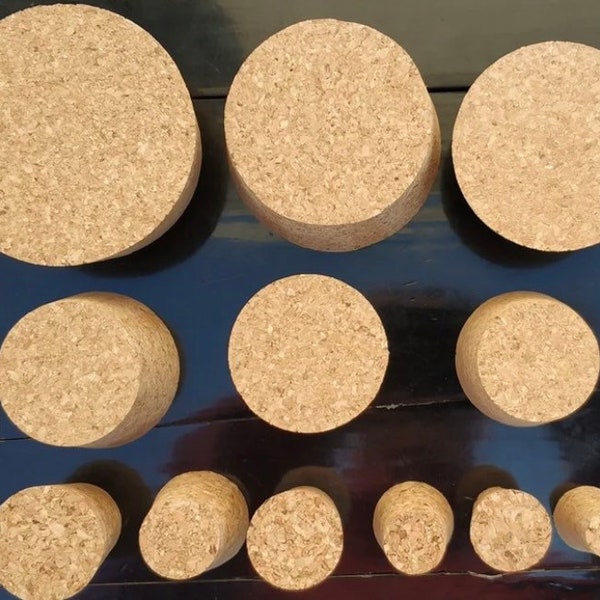 Cork Lid for Terrarium or Glass Bottle - Craft cork Lid of Multiple Sizes