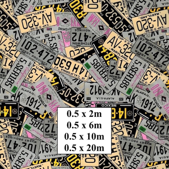 Hydrographic Water Transfer Film - Hydrographic dipping - Water Dipping Film - Hydro Dipping Print Number Plates