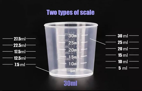 20 Pack Scaled Disposable Plastic Cups for Epoxy Resin - Epoxy Craft Accessories