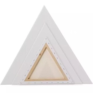 Dreieck Leinwand auf Rahmen 20cm - Blank und Gespannt