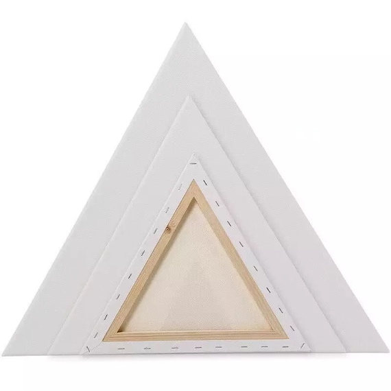 Triangle Canvas on Frame 20cm - Blank and Stretched - Artist Painting Supply