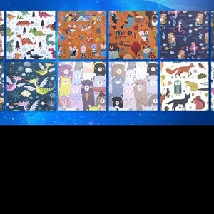50 Stück Tiere mehrfarbiges Kraftpapier - Farbe Origami Papier - DIY Scrapbooking, Kartenherstellung, Geschenk