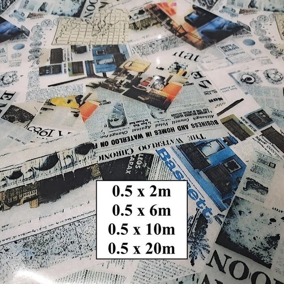 Hydrographic Water Transfer Film - Hydrographic dipping - Water Dipping Film - Hydro Dipping Print Newspapers