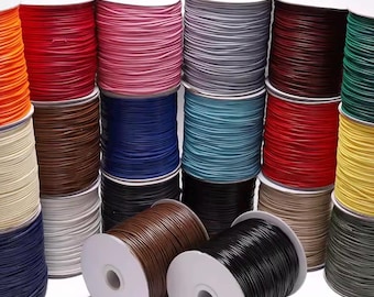 Waxed Cotton Cord 0.5-2mm, Braided Jewellery String 5-10yd, Colour Cord for Bracelets, Chinese Knotting, Macrame & Crafts