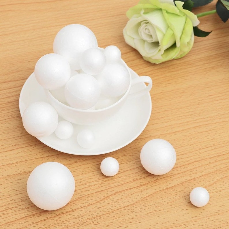 10 Pack Styrofoam Balls White Modelling Foam Balls 28 Cm Etsy