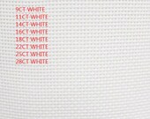 Ochoos 25x25cm Aida Cloth – 14ct Cross Stitch Fabric | White Cotton Canvas For DIY Embroidery