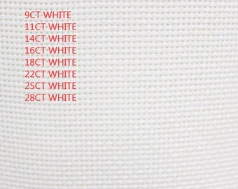Cross Stitch Canvas Cloth - Embroidery Fabric - 100% Cotton Aida Cloth - 9ct 11ct 14ct 16ct 18ct 22ct 25ct 28ct
