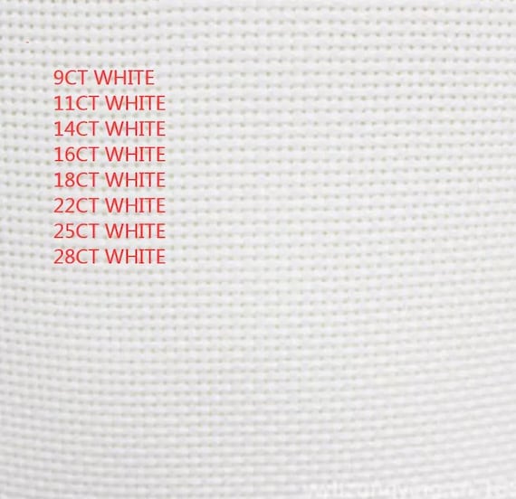 Cross Stitch Canvas Cloth - Embroidery Fabric - 100% Cotton Aida Cloth - 9ct 11ct 14ct 16ct 18ct 22ct 25ct 28ct