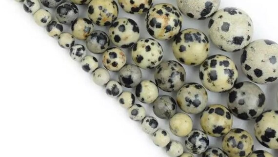 Dalmatian Jasper Beads - Round Natural Stone - 4, 6, 8, 10mm