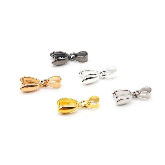 10pcs/pack Pendant Clip Clasps - Bail Pendant Connectors - 5 Colours
