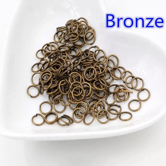 Bronze Jump Rings Gauge 19 - Single Loop - 200 Pack - 3, 4, 5, 6, 7, 8 or 10mm
