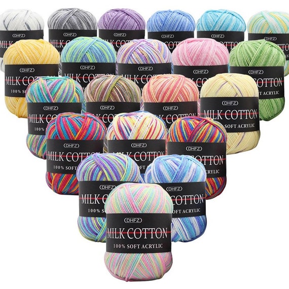5x50g Super Soft Section Dyed Knitting Yarn - 23 Colours - Crocheting Yarn