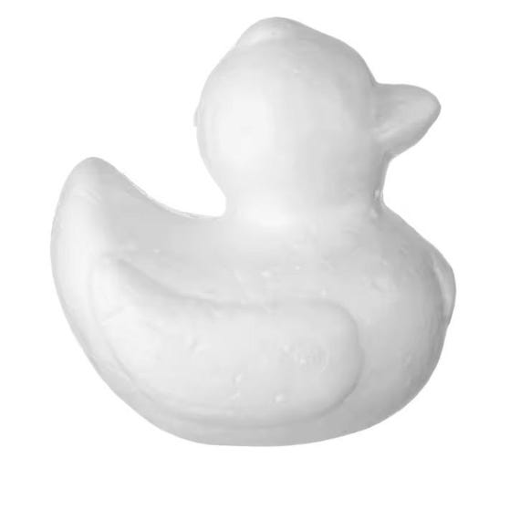 White Styrofoam Duck 9.5x9cm - Animal White Polystyrene Foam Shapes - DIY Craft