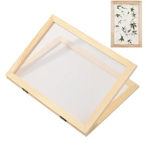 13.4x9.8 A4 Wooden Paper Making Mould Deckle Frame, Natural Color