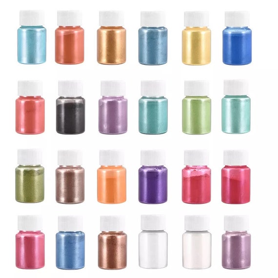 Pigmenti in polvere per resina epossidica Effetto perlato 10 g 24 colori  Artigianato epossidico -  Italia
