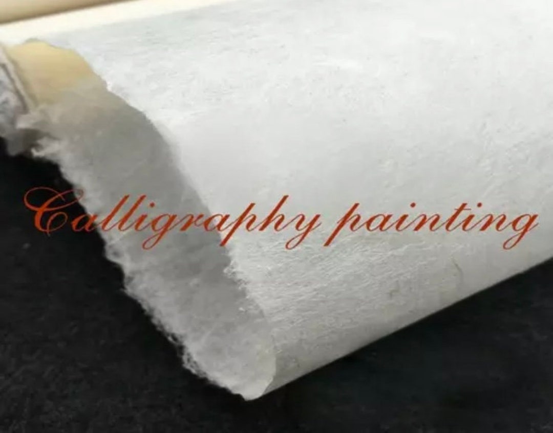 Thin Textured Rice Paper 10 Sheets - Natural Colour Calligraphy Paper ...